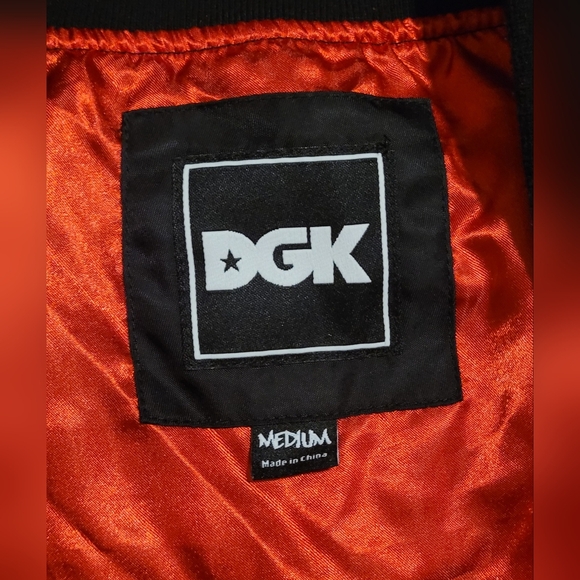 DGK Devotion Pray For Me Black and Red Varsity Style Jacket Size Medium - Picture 7 of 11